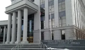 Exterior of the Colorado Supreme Court building in Denver, symbolizing the highest level of appeals in the state.